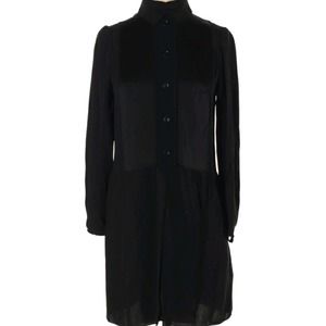 Carven collared button up long sleeve dress 36